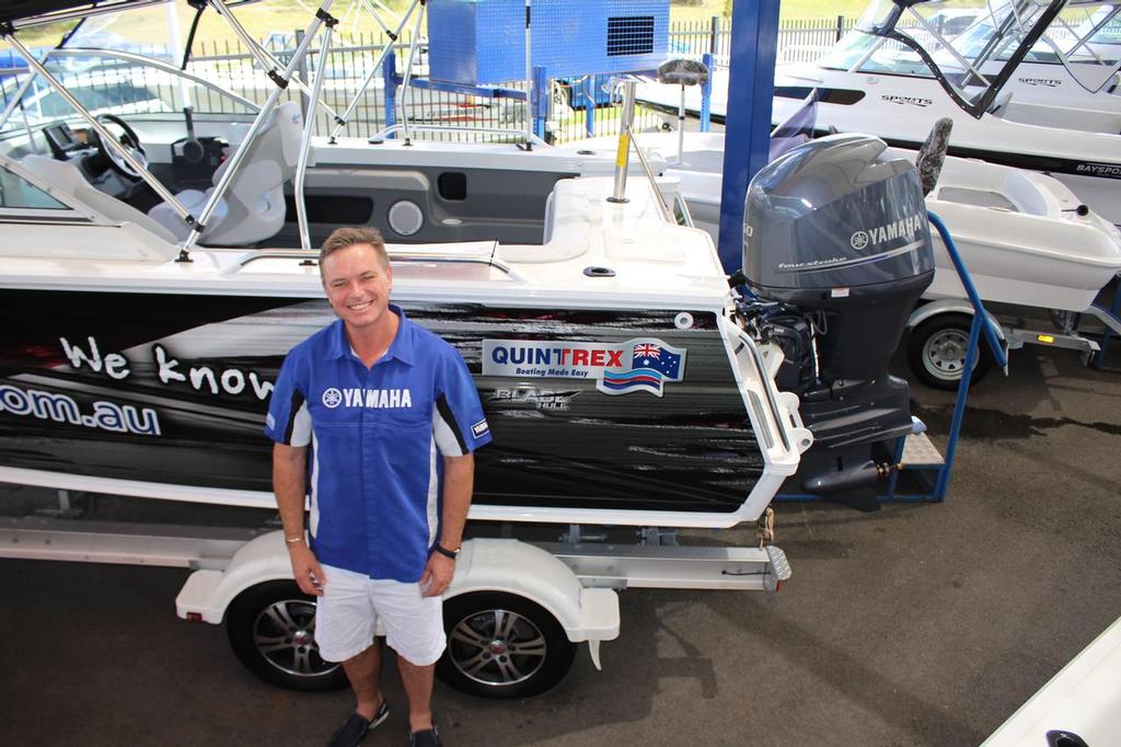 Aaron Goodchild will display the Quintrex Trident models on the Brisbane Yamaha stand - Brisbane Boat Show 2014 © John Daffy